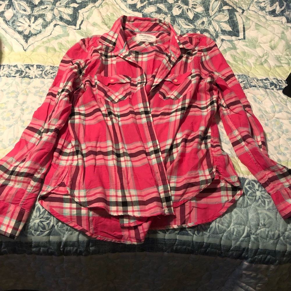 Aeropostale plaid button up shirt